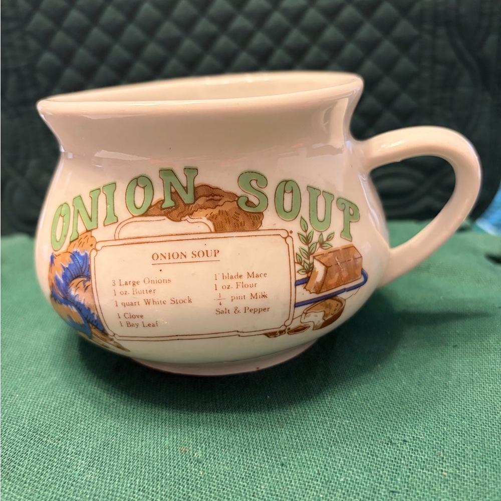 Vintage Onion Soup Recipe Mug
